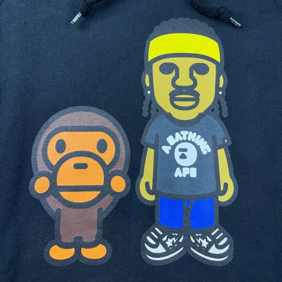 BAPE x Pusha T Baby Milo Pullover Hoodie Limited Edition Size L - Picture 5 of 9